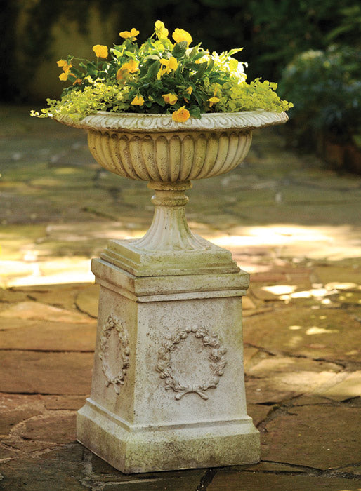 Low Planter and Wreath Pedestal