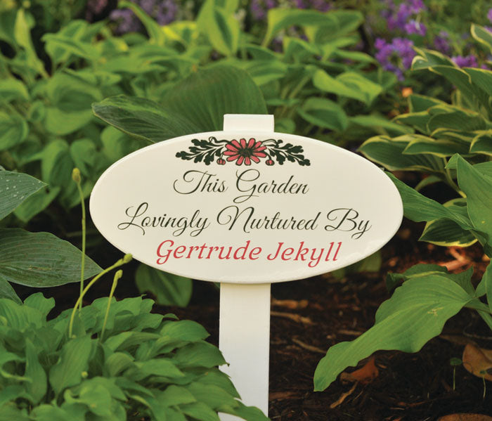 Personalized Garden Nurture Sign