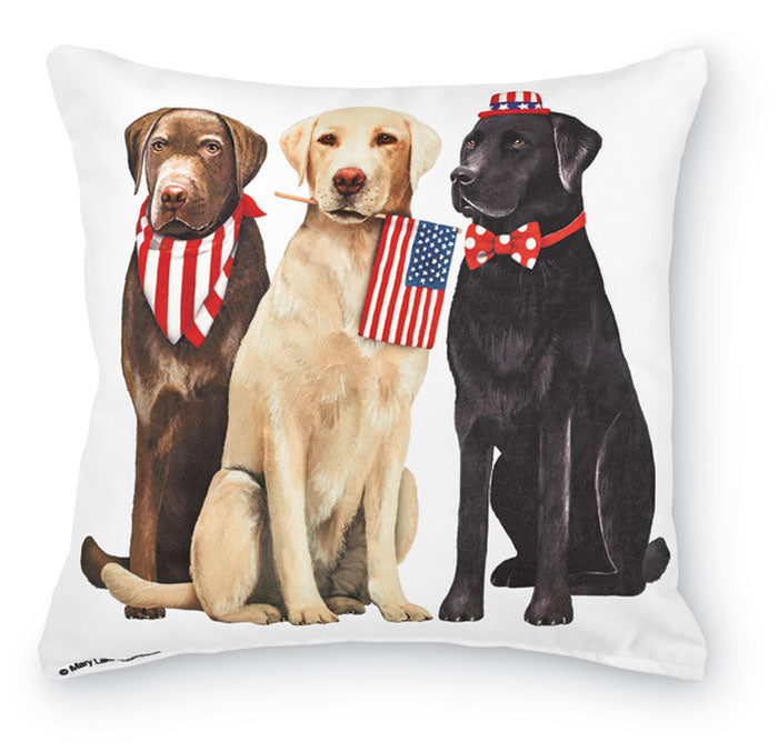 Patriotic Dogs Pillow