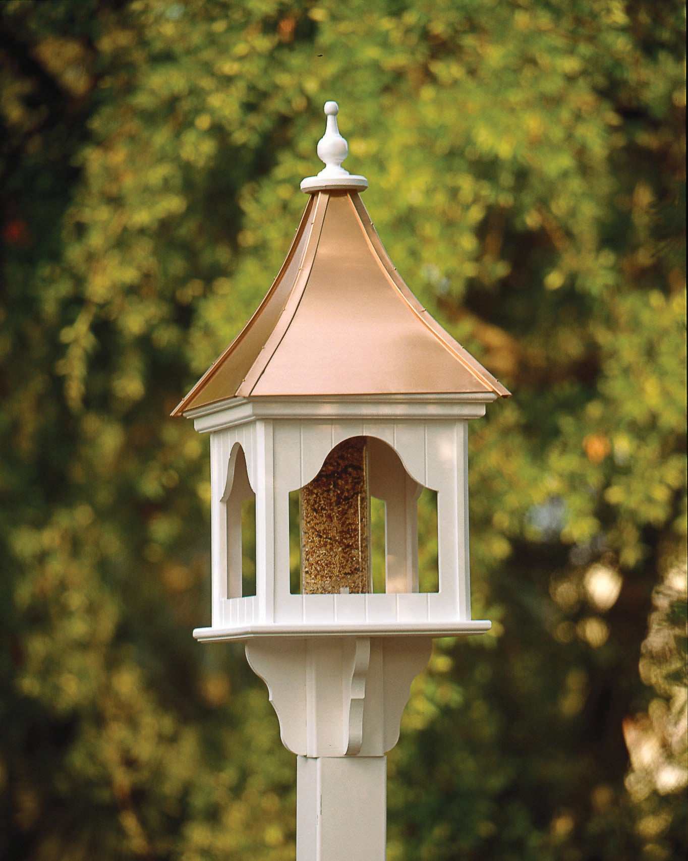 Bird Feeder with Copper Roof - Charleston Gardens
