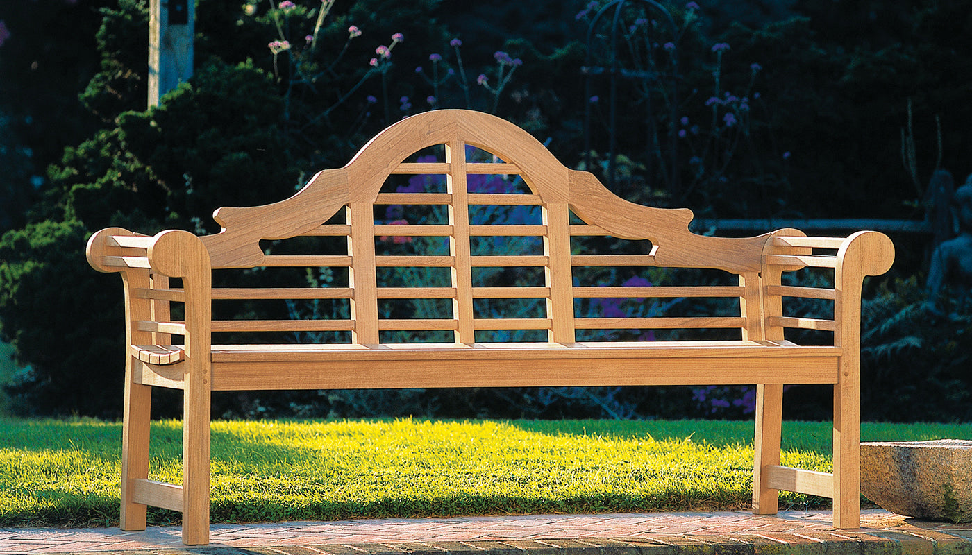 Lutyens teak garden bench cheap
