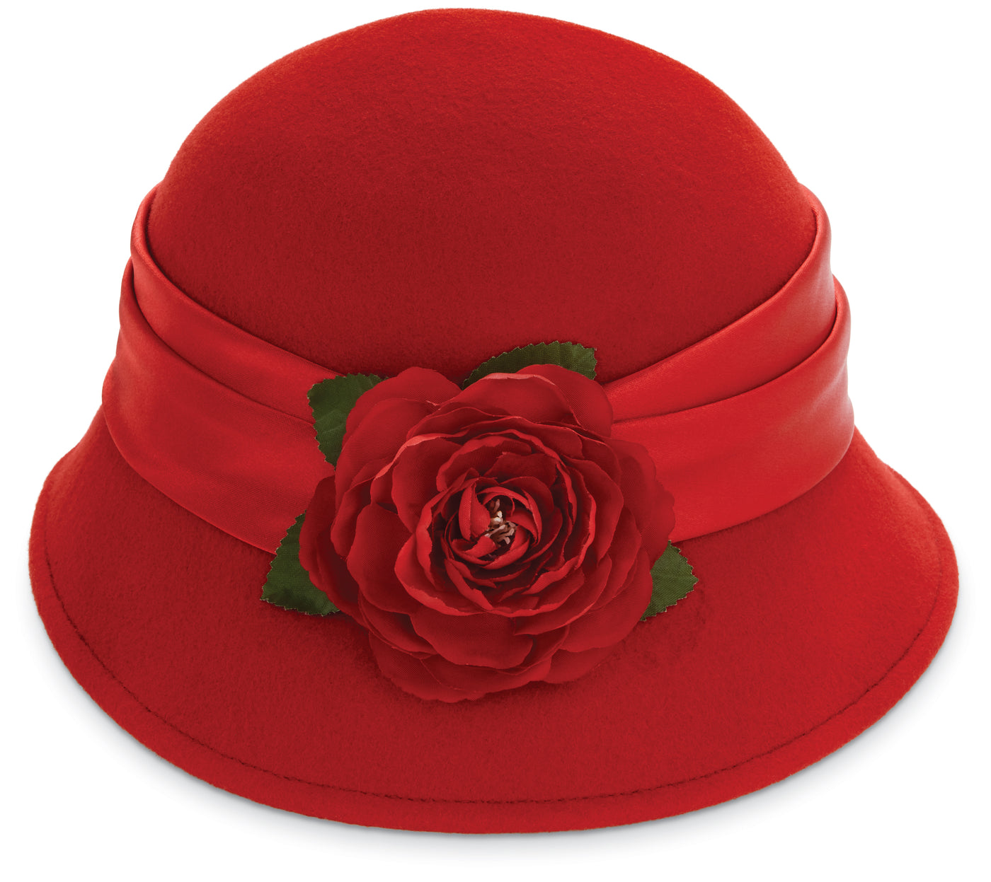 Red Cloche with Red Rose