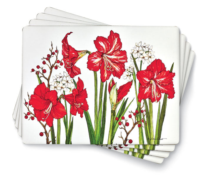 Amaryllis Placemats (Set of Four)