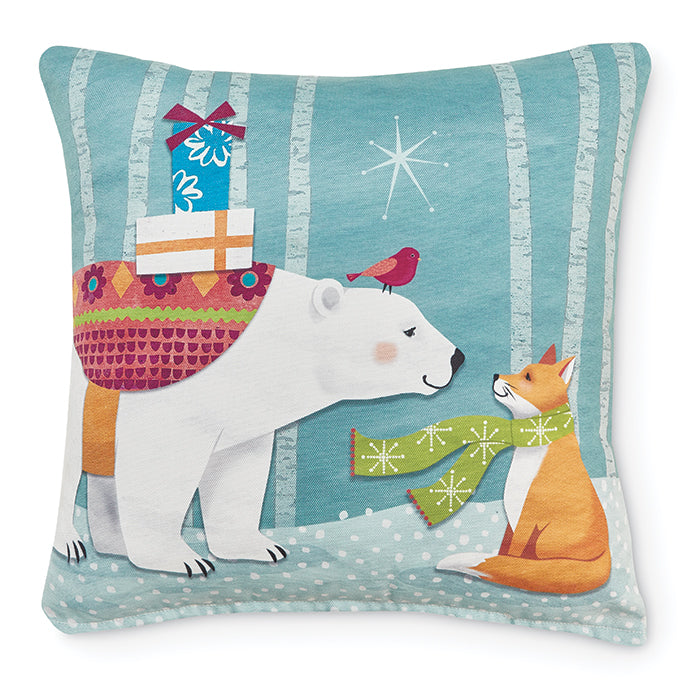 Polar Bear Fox Pillow