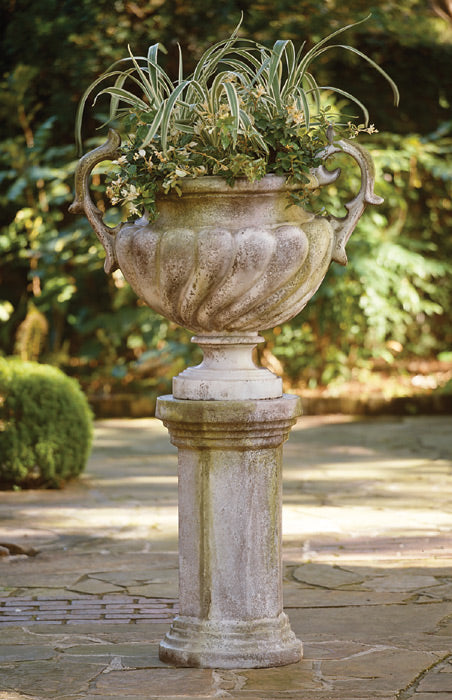 Grand Handle Urn and Hexagonal Pedestal