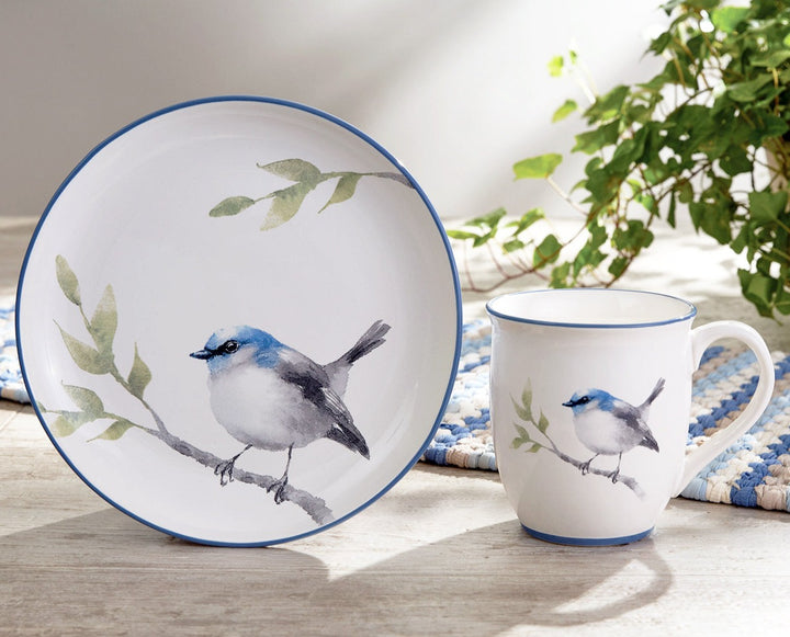 Bluebird Plates (Set of Four) & Bluebird Mugs (Set of Four) Plates