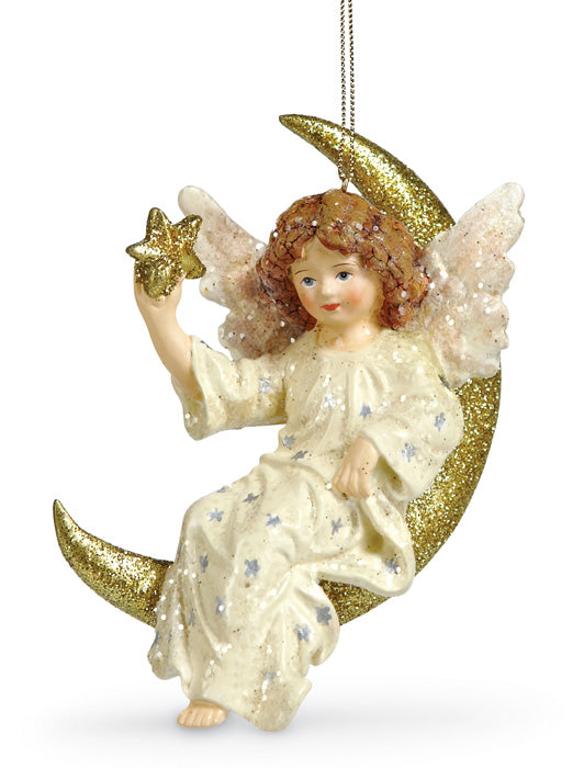 Angel and Moon Ornament