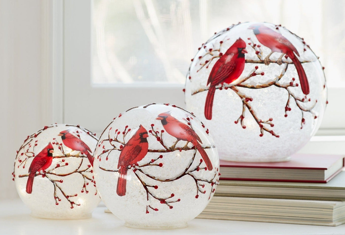 Cardinal LED Globes (Set of Three)