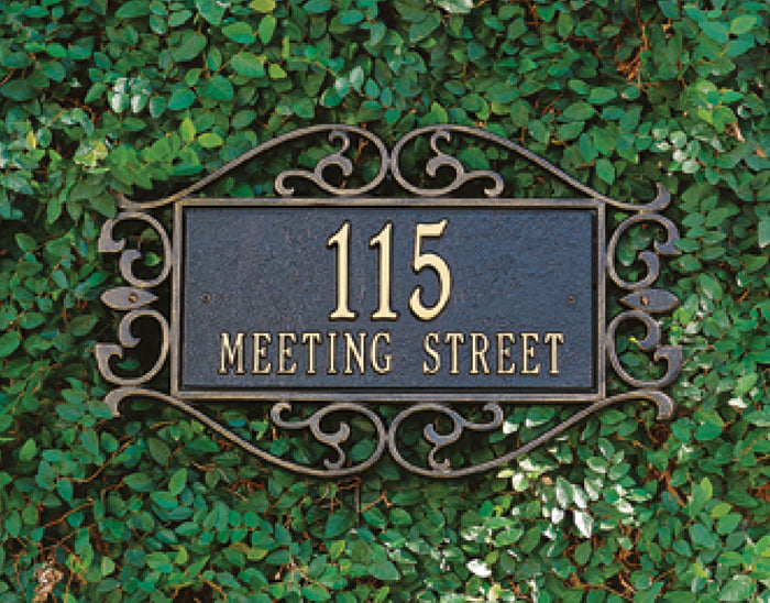 Fretwork Wall Address Sign Charleston Gardens