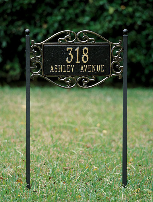 Fretwork Lawn Address Sign