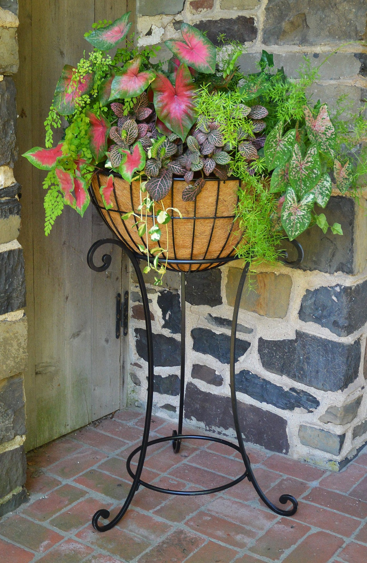 Plant Stand with Basket
