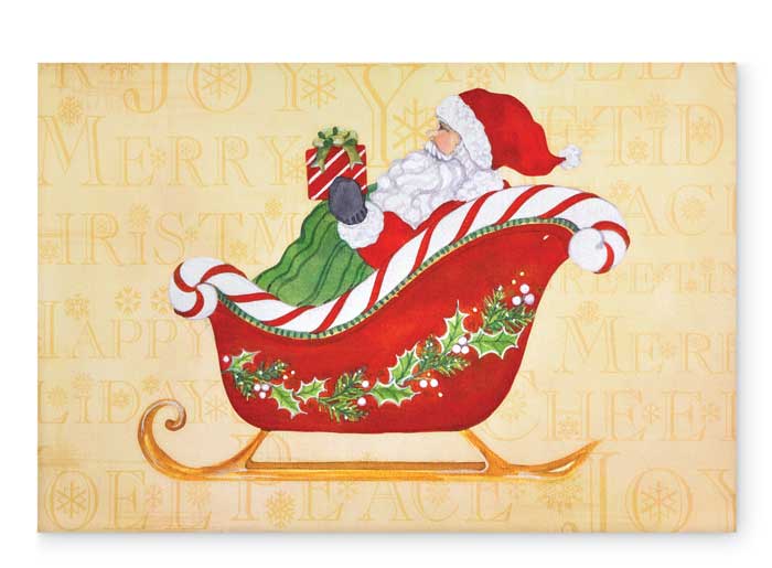 Santa and Sleigh Rug