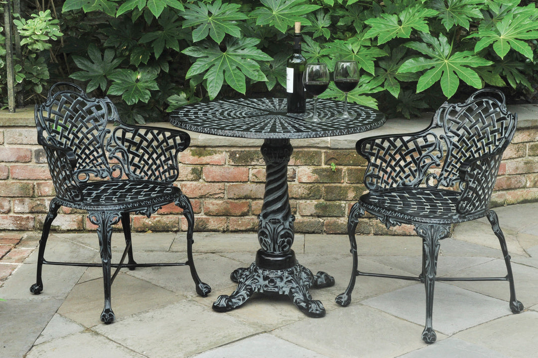 Garden Furniture Wrought Iron Outdoor Chairs Beaulieu Bistro Set