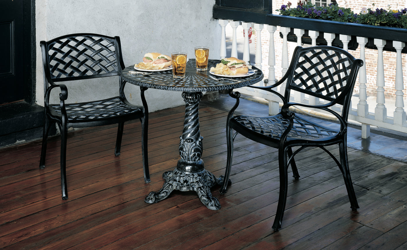 Drayton Bistro Set Pedestal Table and Two Chairs