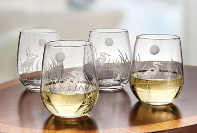Heron Glasses (Sets of Four)