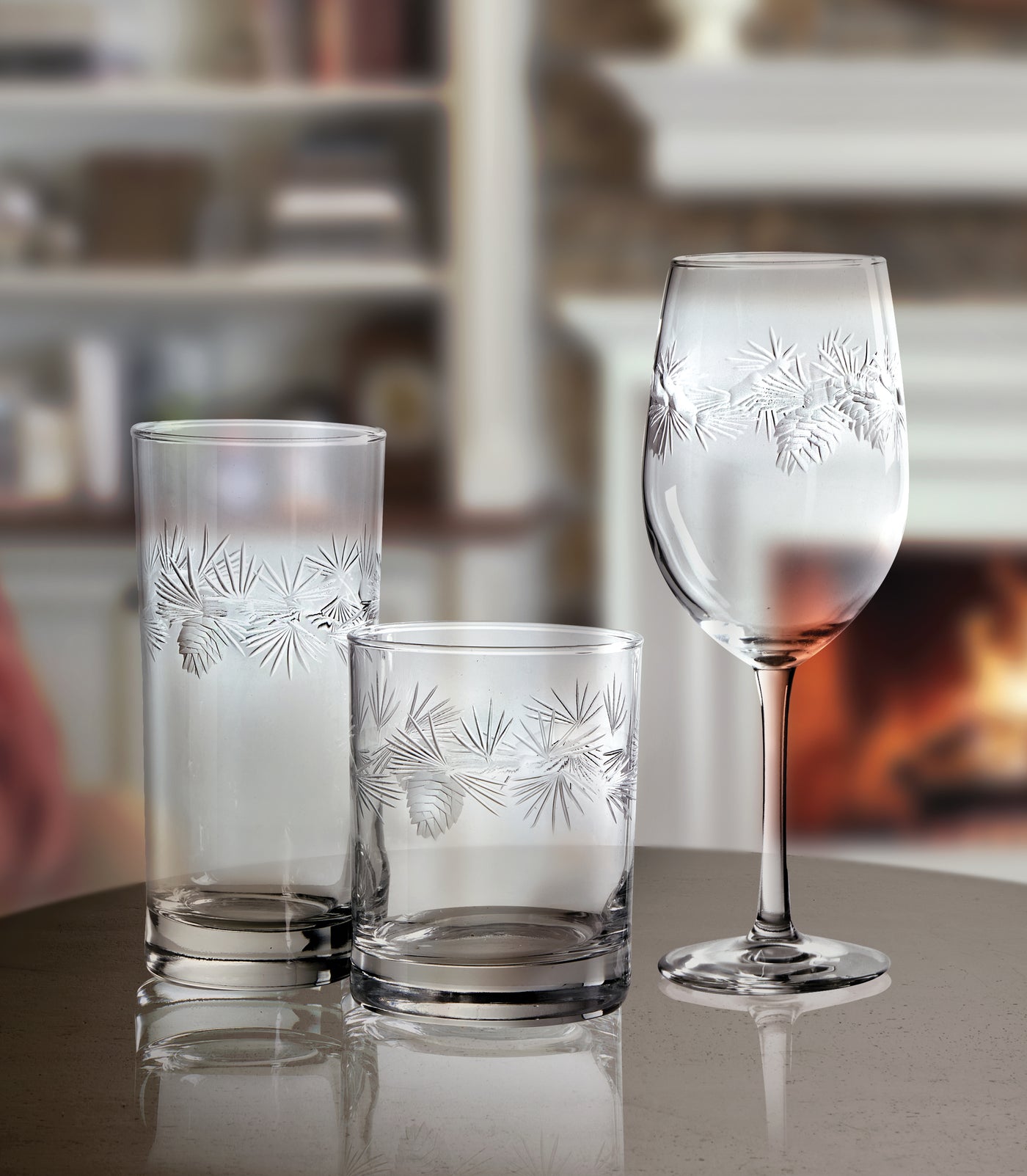 Icy Pine Glasses (Sets of 4)