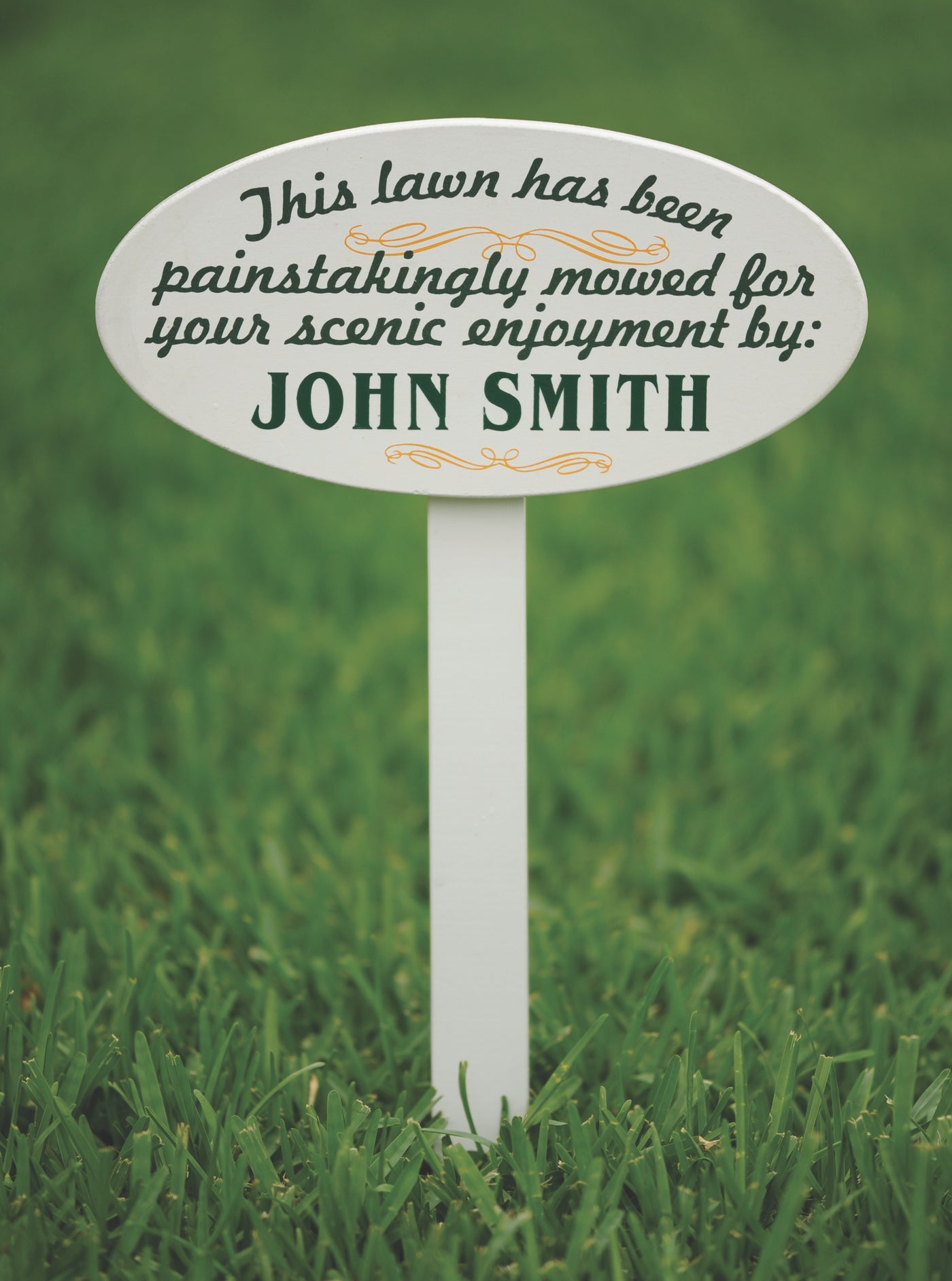 Personalized Lawn Mower Sign