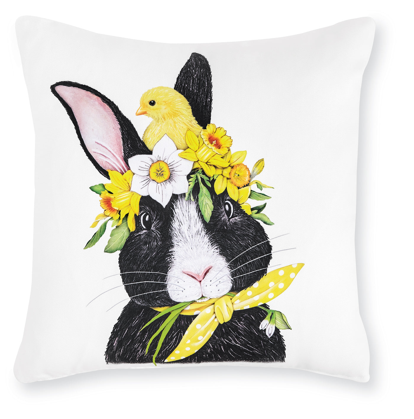 Spring Bunny with Chick Pillow