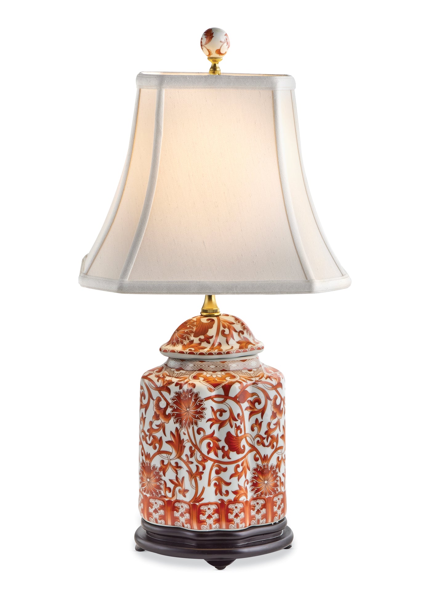 Orange Floral Lamp