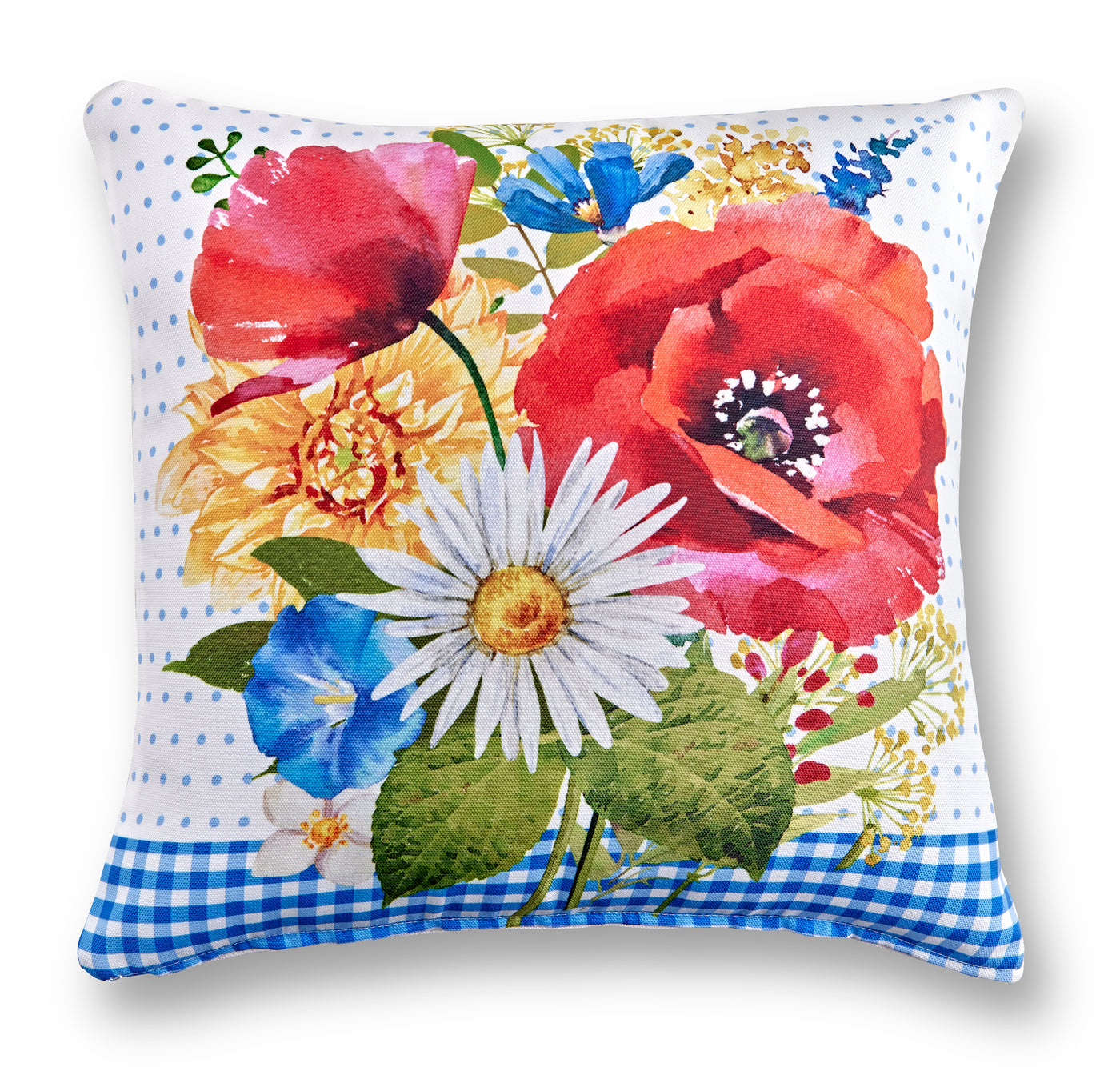 Poppy Bouquet Pillow II
