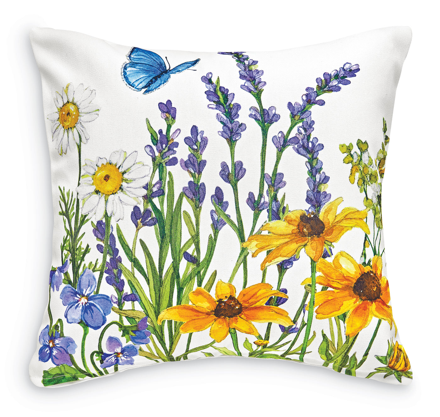 Wildflowers and Butterflies Pillow I